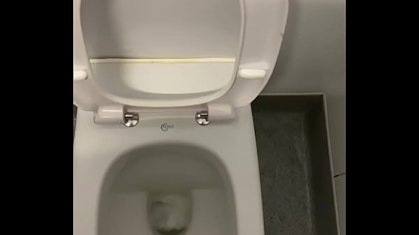 Wanking in public marketplace toilets had an amazing cumshot  