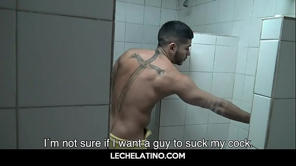 Latin hunks sucking uncut dicks and gay sex in shower