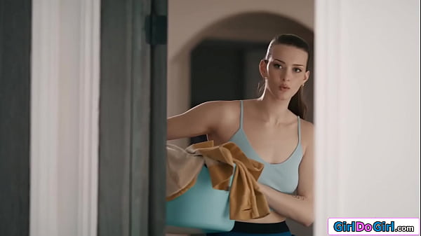 Cleaner Olivia Madison drops her laundrey when she stared into boss Kenna James pussy.The busty blonde and her wife Jayden Cole invite her to join