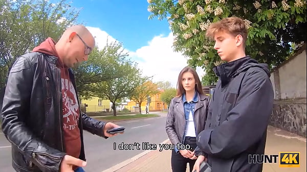 HUNT4K. Chick tries sucking before fooling around with BF's sponsor  