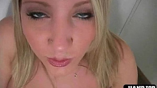 Blonde amateur gloryhole handjob