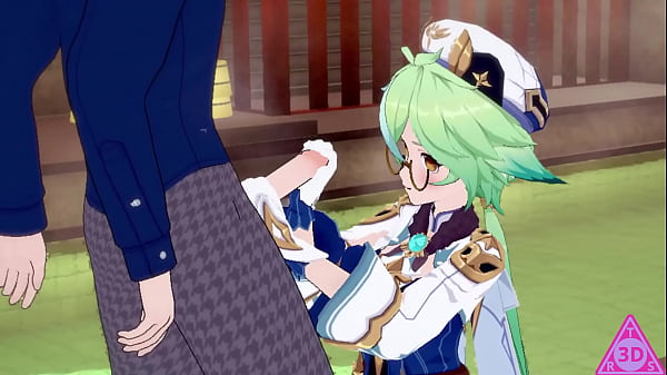 genshin impact Sucrose, blowjob, cumshot Koikatsu..TR3DS..1