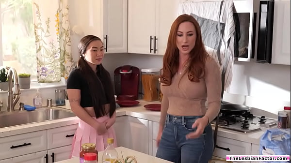 Petite asian babe sharing her lesbian experiences with her bffs stepmom.The milf gets turned on, they do scissoring then do 69 oral pussy licking.