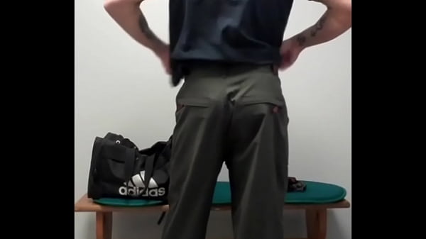 showing off my cock and my asshole in the locker room at the gym 