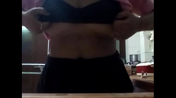 indian girl  in kitchen