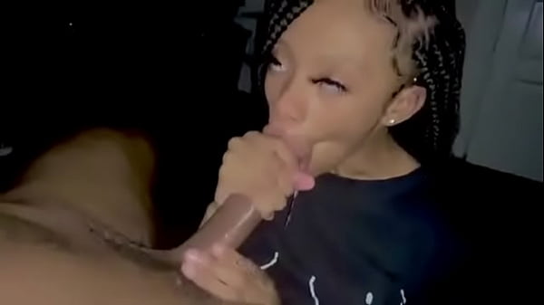 Ebony babe blowjob cum on face and mouth