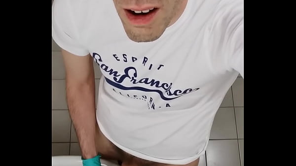 Masturbating in office bathroom  