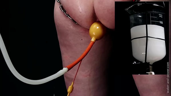 Little Miss Hannah Sparkle has her asshole covered in Deep Heat before being given a really awful high volume enema 