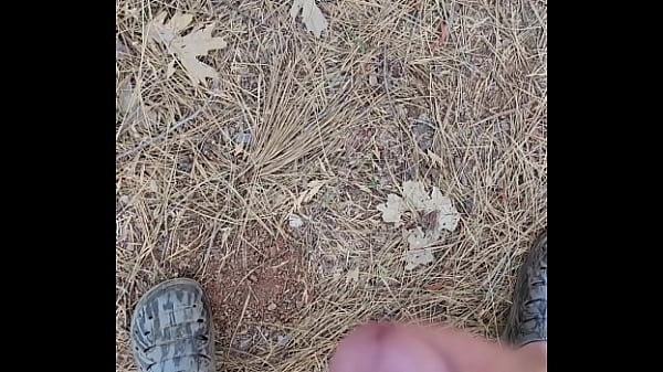 Forest jerk and cum 