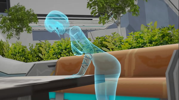 Holographic Fantasy - Holo girl masturbating - Japanese Hentai