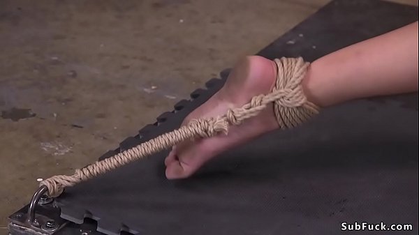 Hot ass petite blonde slave Carmen Caliente endures hard whipping 