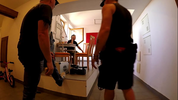 Big Cock Blowjob Party with Group Sex of Three Hot and Sexy Horny College Girls in Pearl Thongs and Seducing Lingerie and one Big Dick Guy Behind the Scenes 