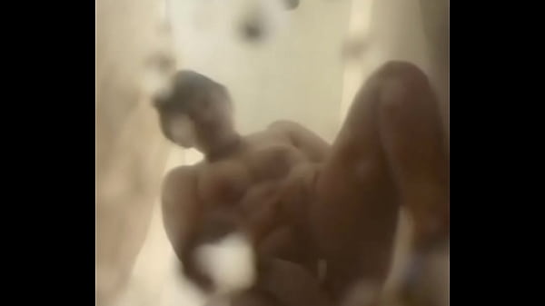 Shower fun- oil, soapy tits and ass, shaving and orgasm  