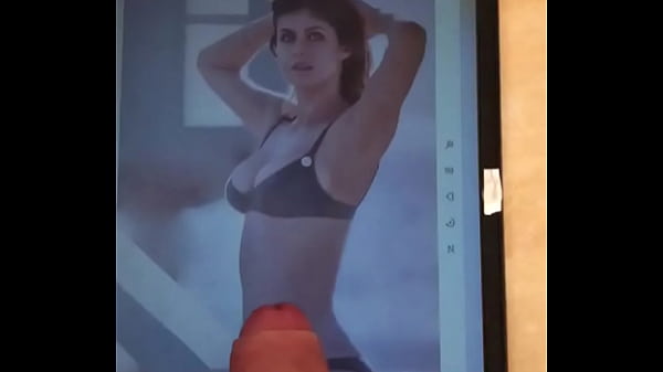 Wanking to Alexandra Daddario till my big dick covers her in cum
