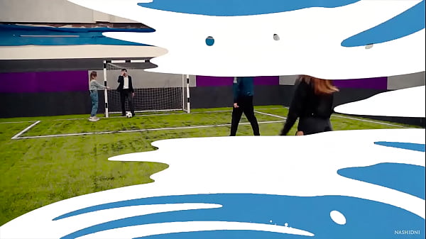 Two girls undressed at the blogger right during the shooting. Striptease football for undressing. 