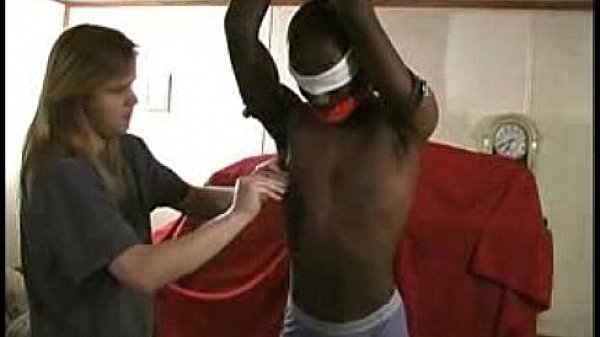 black slave bound tied punched  