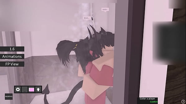 Roblox femboy gets fucked in the shower by a demon