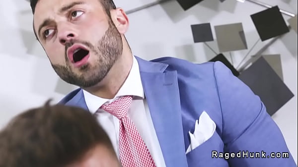 Real estate agents and colleagues Allen King and Drew Valentino take some action at an empty property and have blowjob and anal sex action