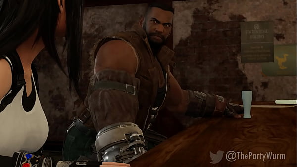 Tifa FFVII late for meeting - doggy style  