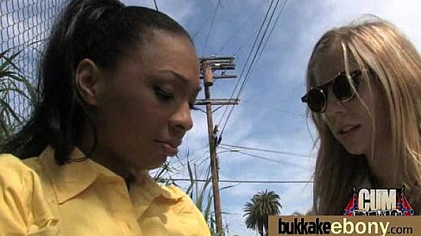 Busty black babe bubble bath group cocksuck! 7