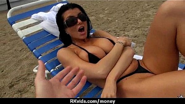 Hottie gets naked and has sex in public for cash 13