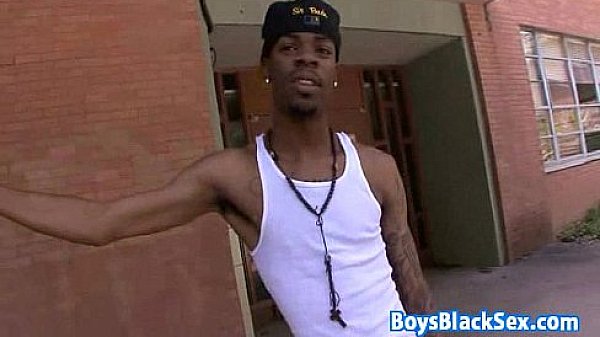 Muscular Blacg Gay Dude Fuck White Twink With His BBC 20