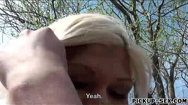 Blonde Eurobabe Kitty Rich pounded in public for money