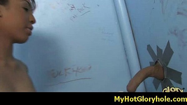 Black girl initiated in the art of gloryhole blowjob 8