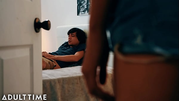 Horny Stepson Gets 3-Way with His Busty Stepmom and Stepsis  