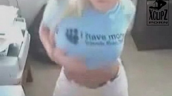 Hot blond girl dancer