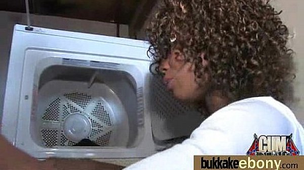 Interracial bukkake sex with black porn star 8