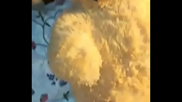 Teen plays with teddy 