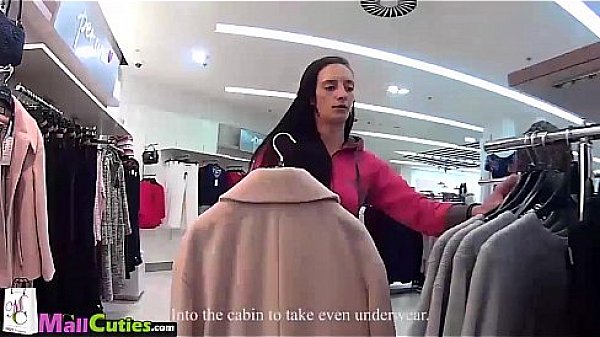 Blonde Girl after persuading goes shopping with a stranger