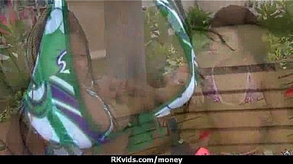 Slutty amateur babe is paid cash from some crazy public sex 13  