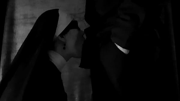 A nun gives a blowjob to a priest during prayer (Dreams of Nun)  