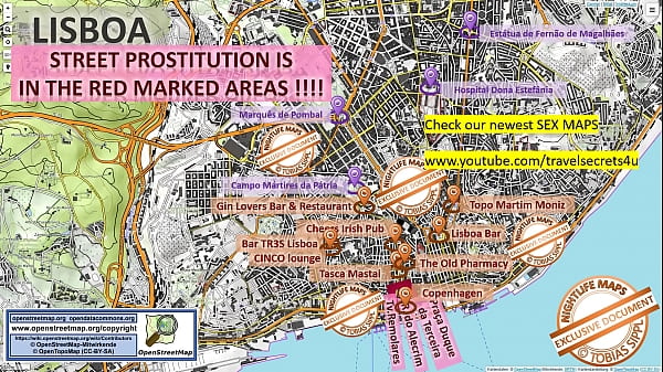 Street Prostitution Map of Lisboa, Portugal with Indication where to find Streetworkers, Freelancers and Brothels. Also we show you the Bar, Nightlife and Red Light District in the City  