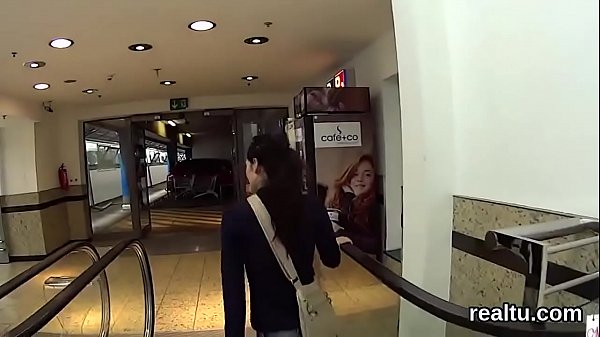 Attractive czech teen gets teased in the shopping centre and poked in pov