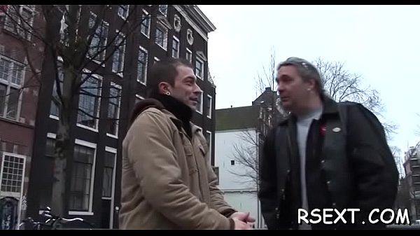 Hot whore sucks hard cock wild