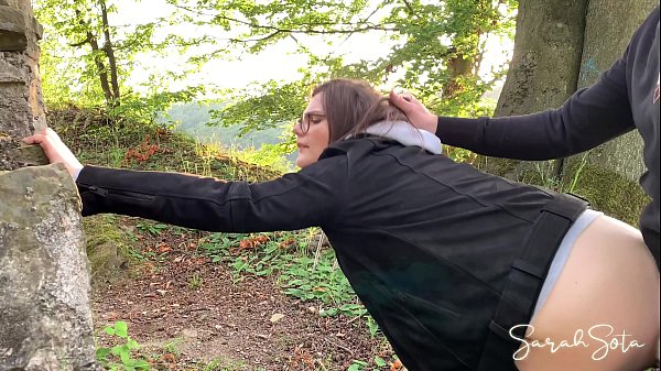 Outdoor blowjob and fuck - we got horny while hiking and just started to make this public video - everybody could watch us