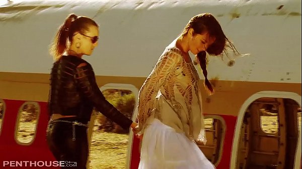 Sexy Lesbian stars Allie and Jenna 69 and fingerbang in the Desert.  