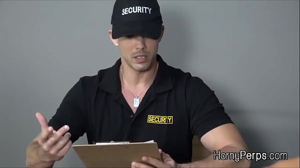 Thief couple having fun with the security guard