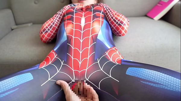 【Pov】Spider-Man got handjob! Embarrassing situation made her even hornier.  