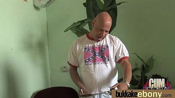 big tit ebony does a blow bang 16