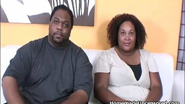 BBW Fluffy ebony couple fucking hard