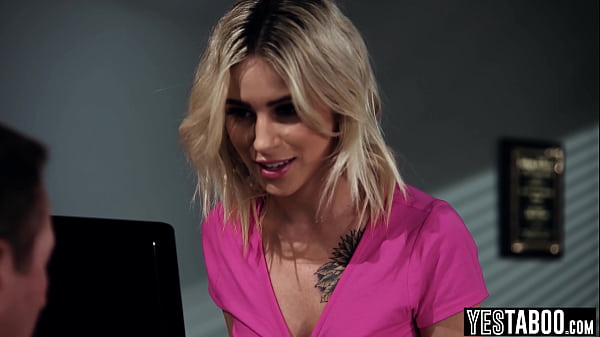 Petite small tits blonde teen fucks her big dick career counselor in his office 