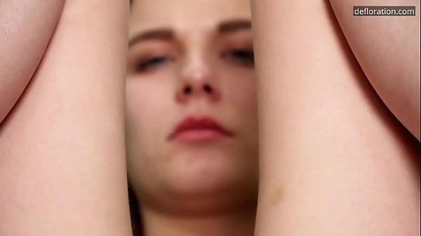 Innocent babe Lana virgin masturbating on couch 