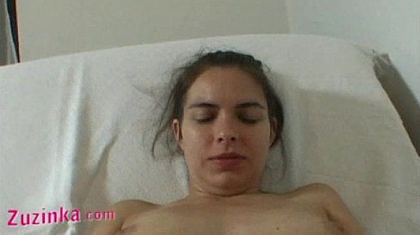 Zuzinka masturbates her wet cunt in front of horny guy