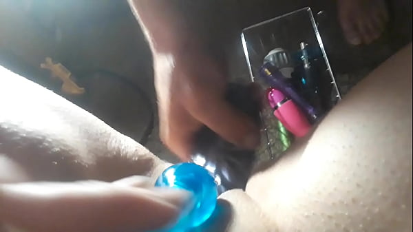 Amateur GF Cums Hard With 2 Dildos