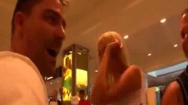 Blonde French Canadian Bimbo A2M in car.