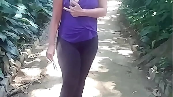 Outdoor nudity of my slut and juicy wife  
